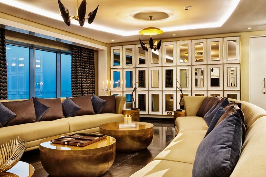 The Domain Bahrain Hotel And Spa - Adults Friendly 16 Years Plus Manáma Exteriér fotografie The living room of a 3-bedroom apartment
